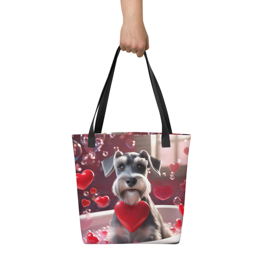 Tote bag-Miniature Schnauzer Romantic