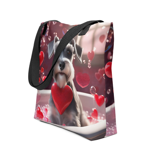 Tote bag-Miniature Schnauzer Romantic