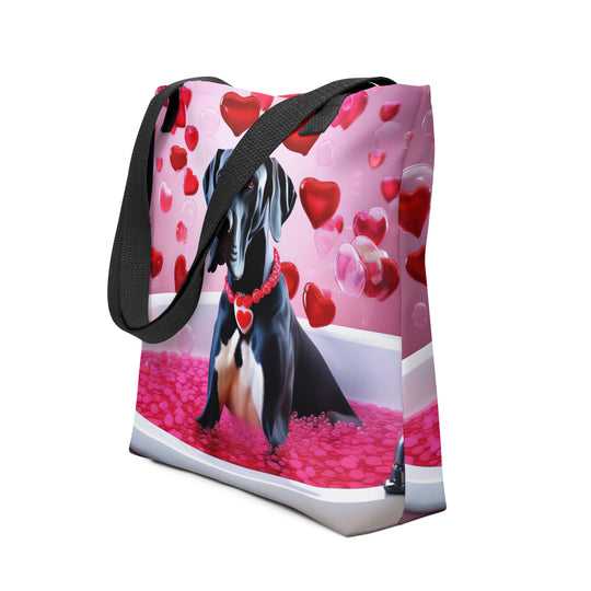 Tote bag-Great Dane Romantic