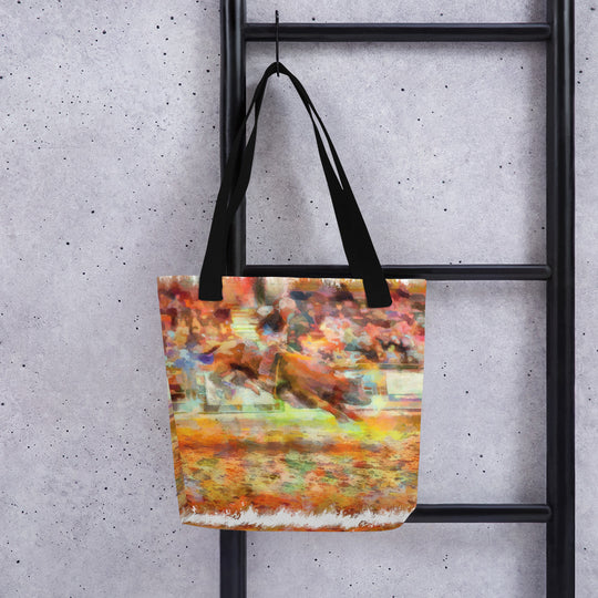 Tote bag - cowboy riding a bull v2
