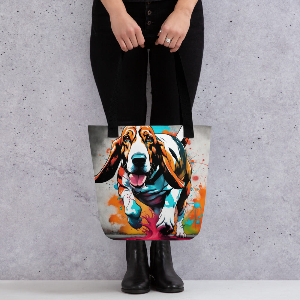 Tote bag-Basset Hound