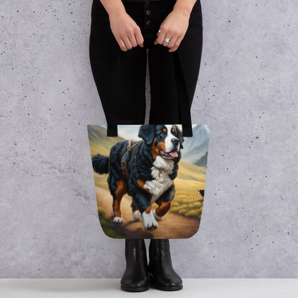 Tote bag-Bernese Mountain Dog