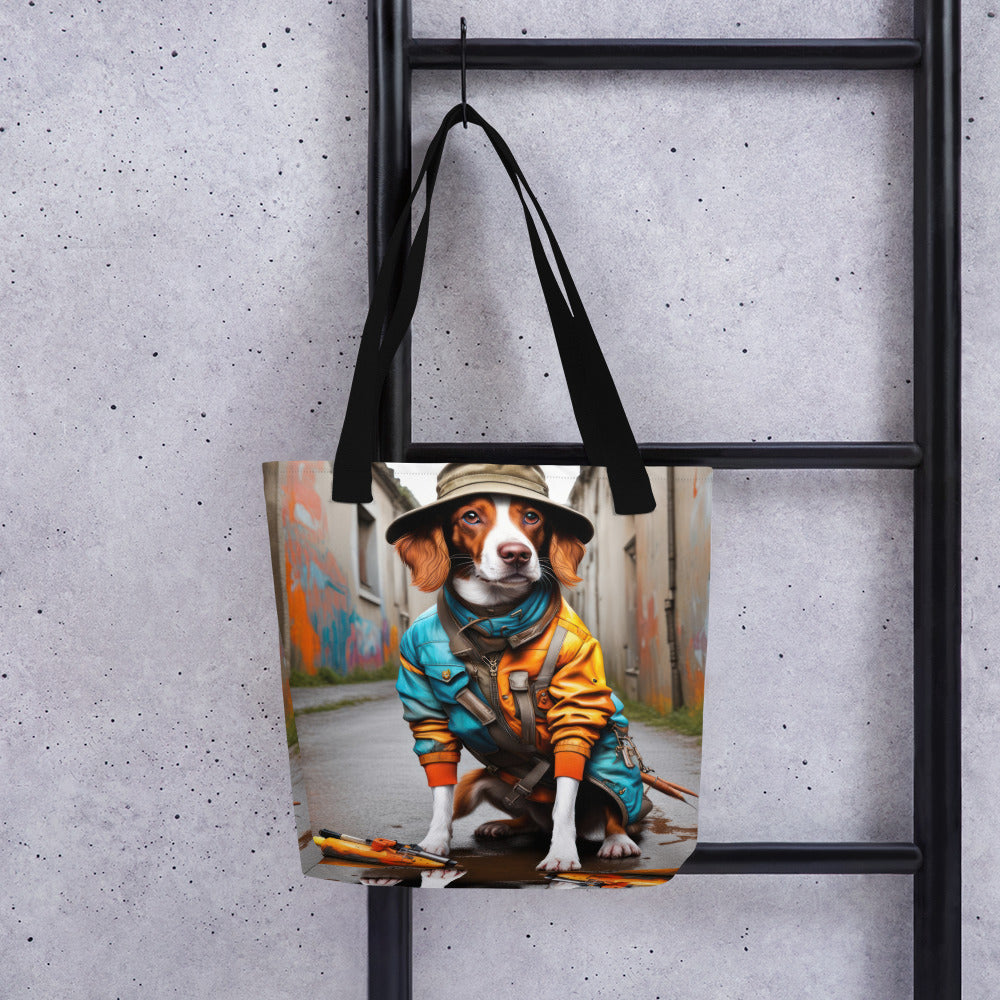 Tote bag-Brittany Dog V2