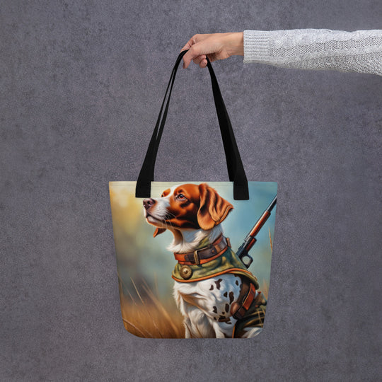 Tote bag-Brittany Dog V4