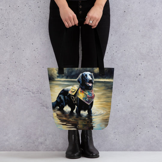 Tote bag-Flat-Coated Retriever V2