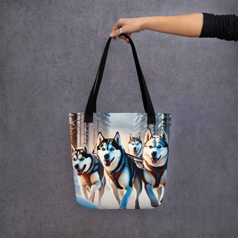 Tote bag-Siberian Husky