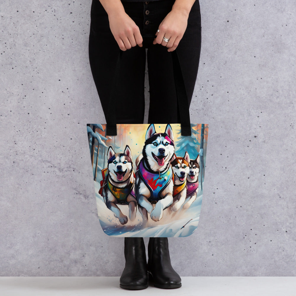 Tote bag-Siberian Husky V3