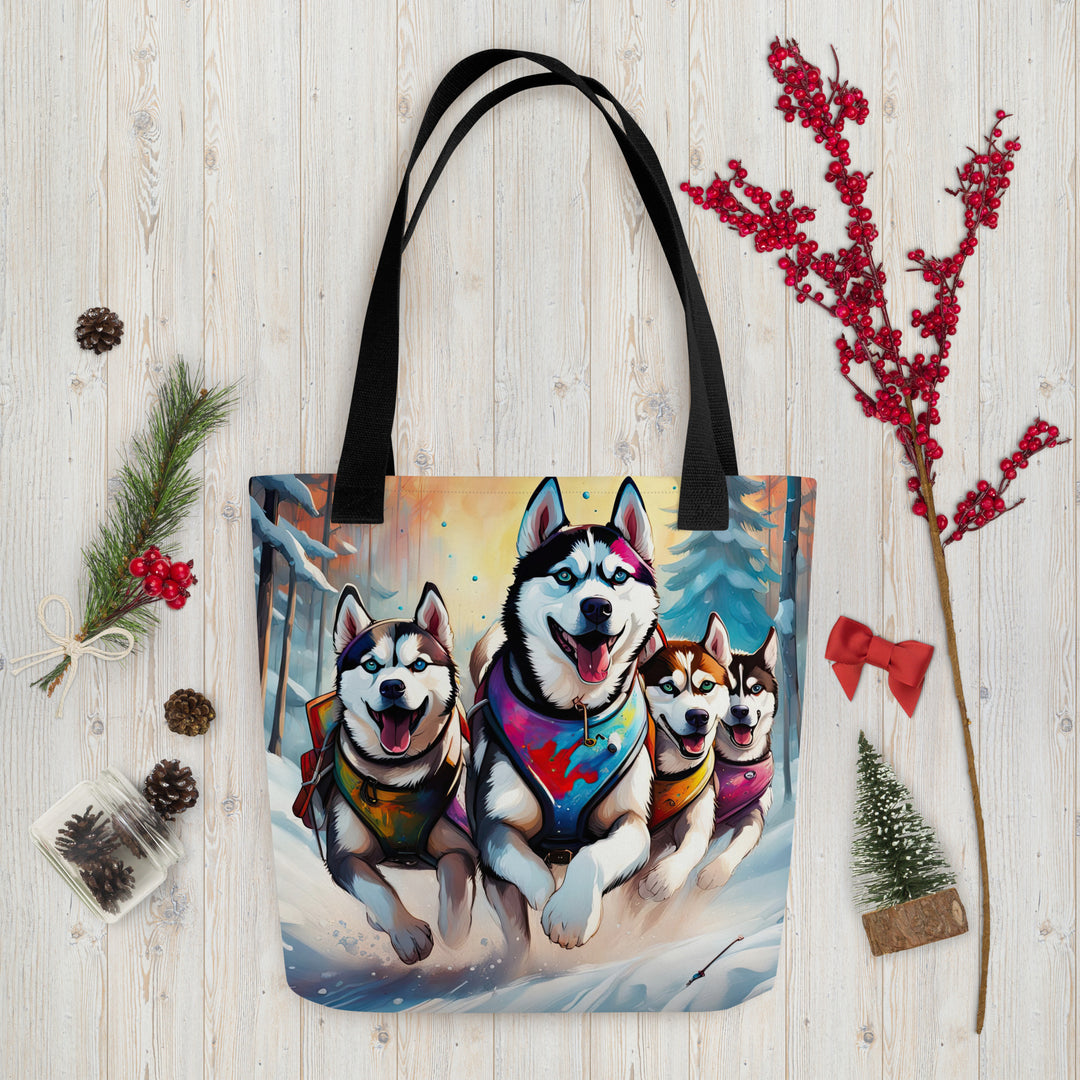 Tote bag-Siberian Husky V3