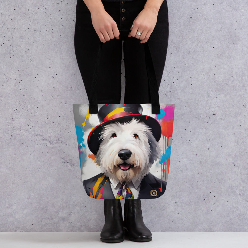 Tote bag-Old English Sheepdog