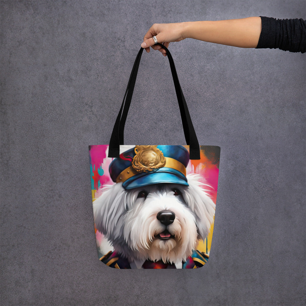 Tote bag-Old English Sheepdog V7