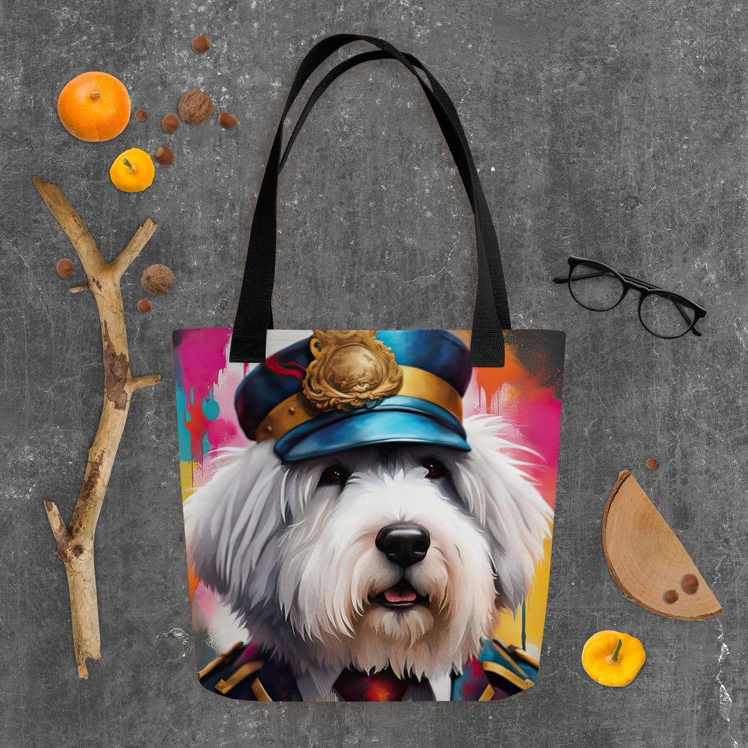 Tote bag-Old English Sheepdog V7