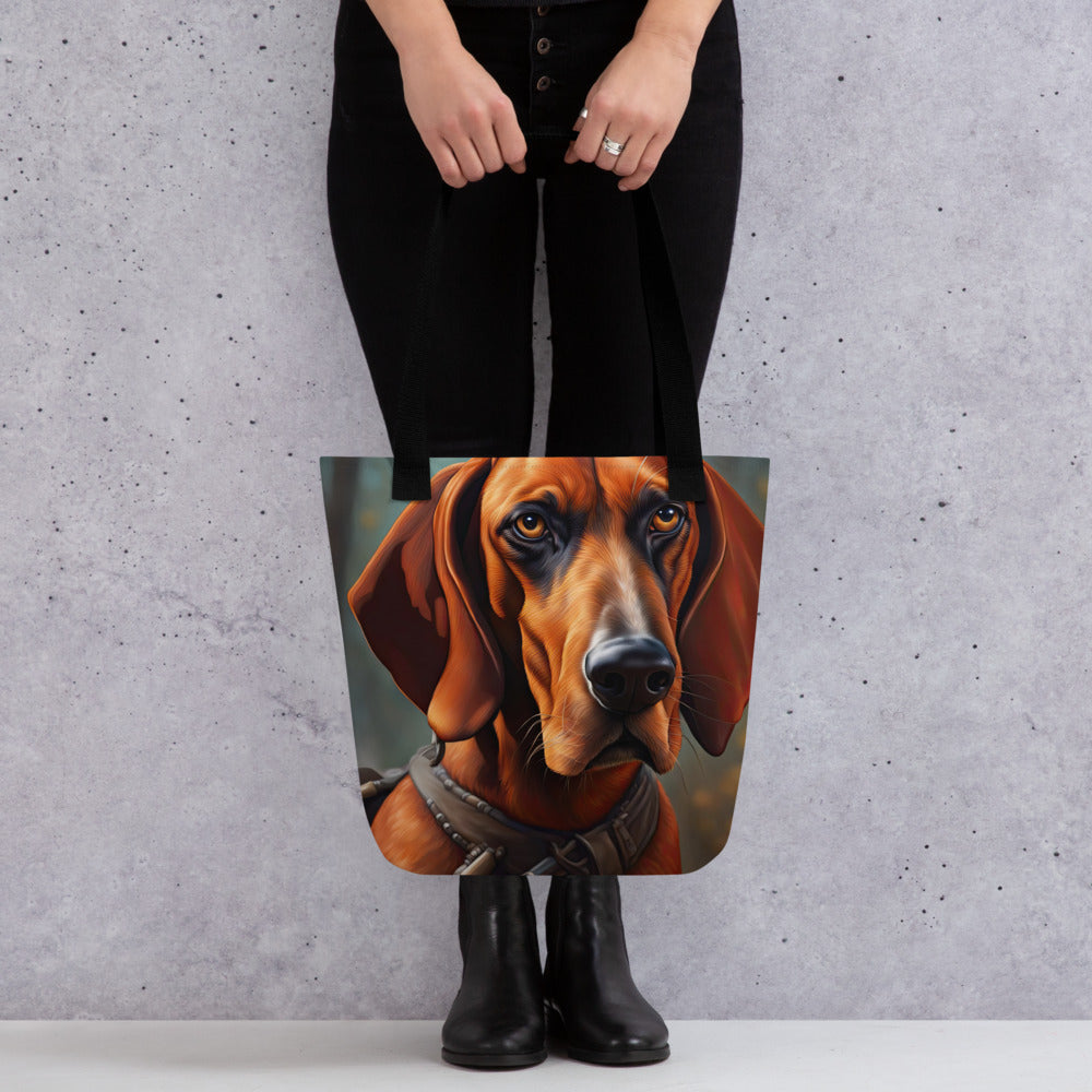 Tote bag-Redbone Coonhound