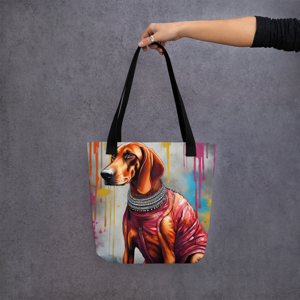 Tote bag-Redbone Coonhound V4