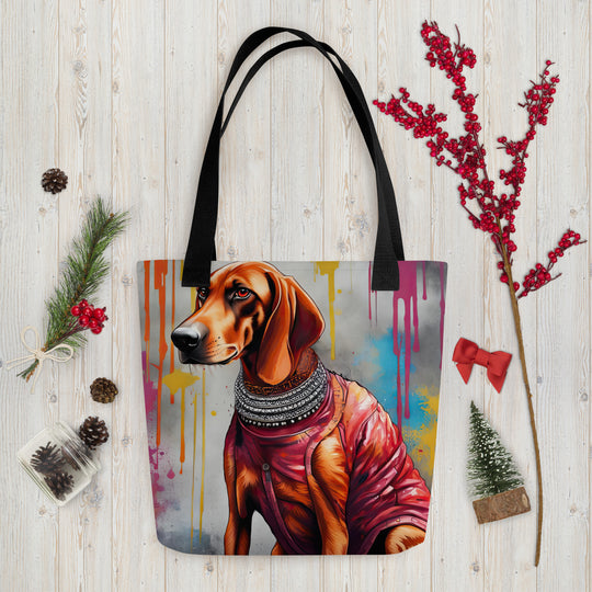 Tote bag-Redbone Coonhound V4