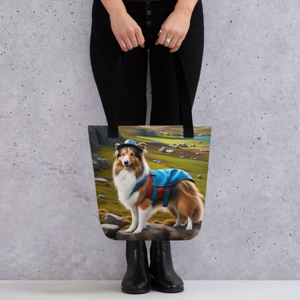 Tote bag-Shetland Sheepdog V4