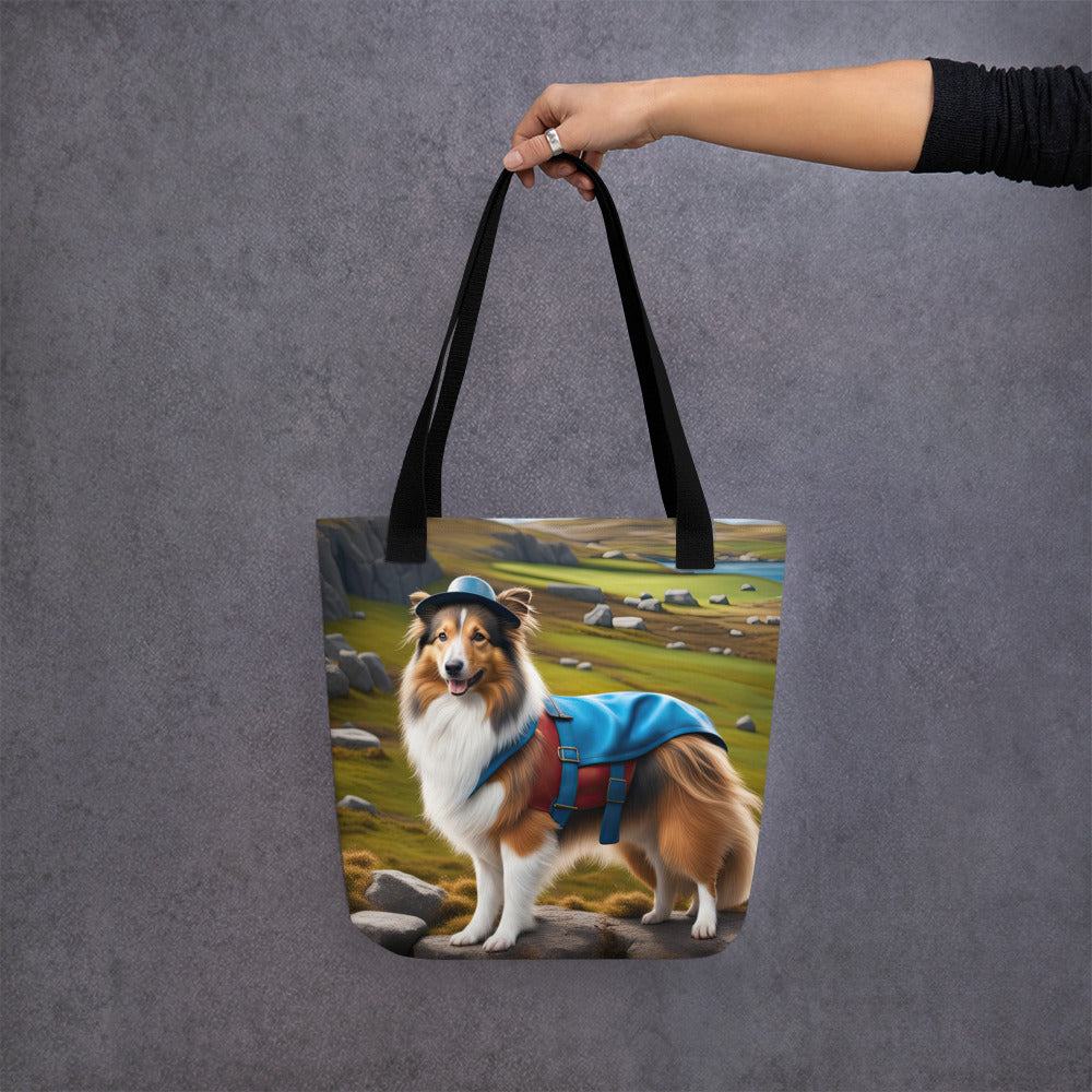 Tote bag-Shetland Sheepdog V4