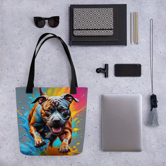 Tote bag-Staffordshire Bull Terrier