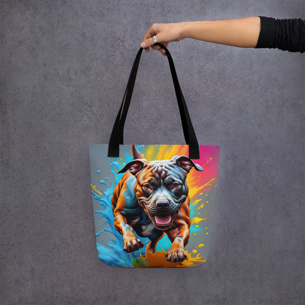 Tote bag-Staffordshire Bull Terrier