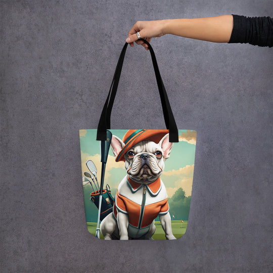 Tote bag- French Bulldog Golfer