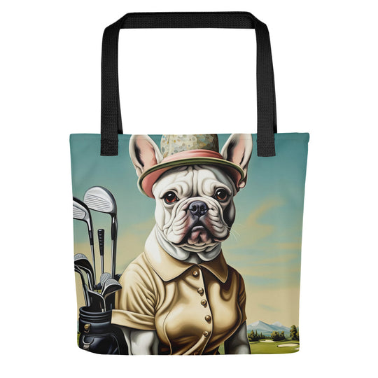 Tote bag- French Bulldog Golfer V2