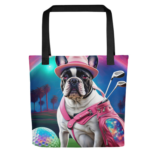 Tote bag-French Bulldog Golfer V7