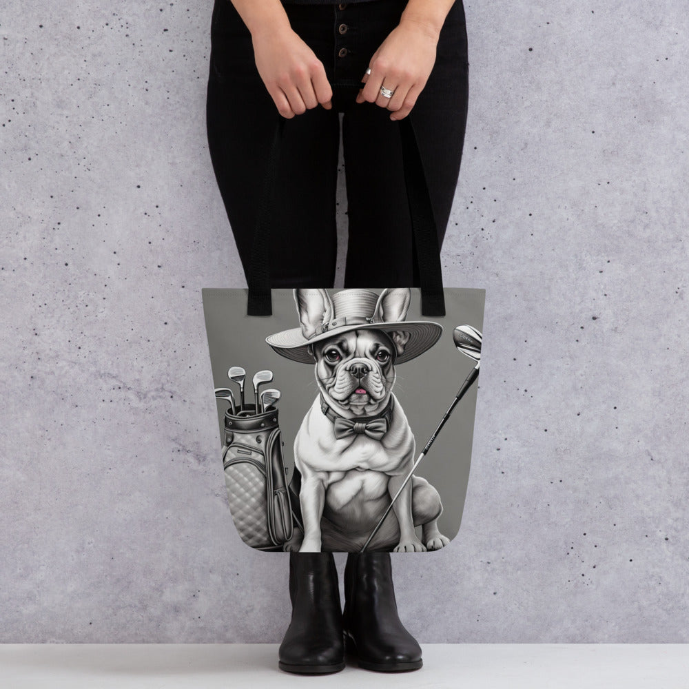 Tote bag-French Bulldog Golfer  V11