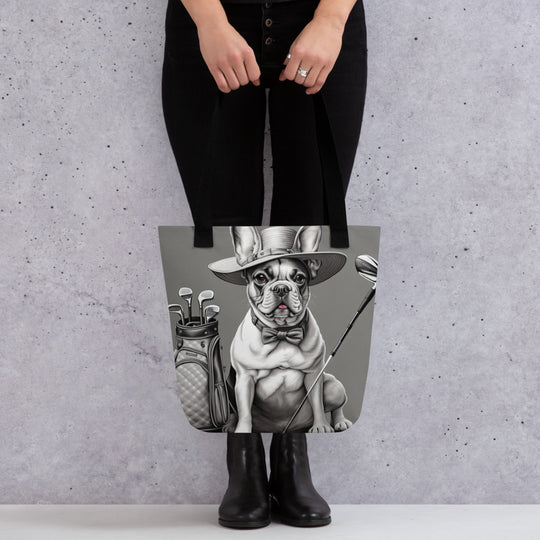 Tote bag-French Bulldog Golfer  V11