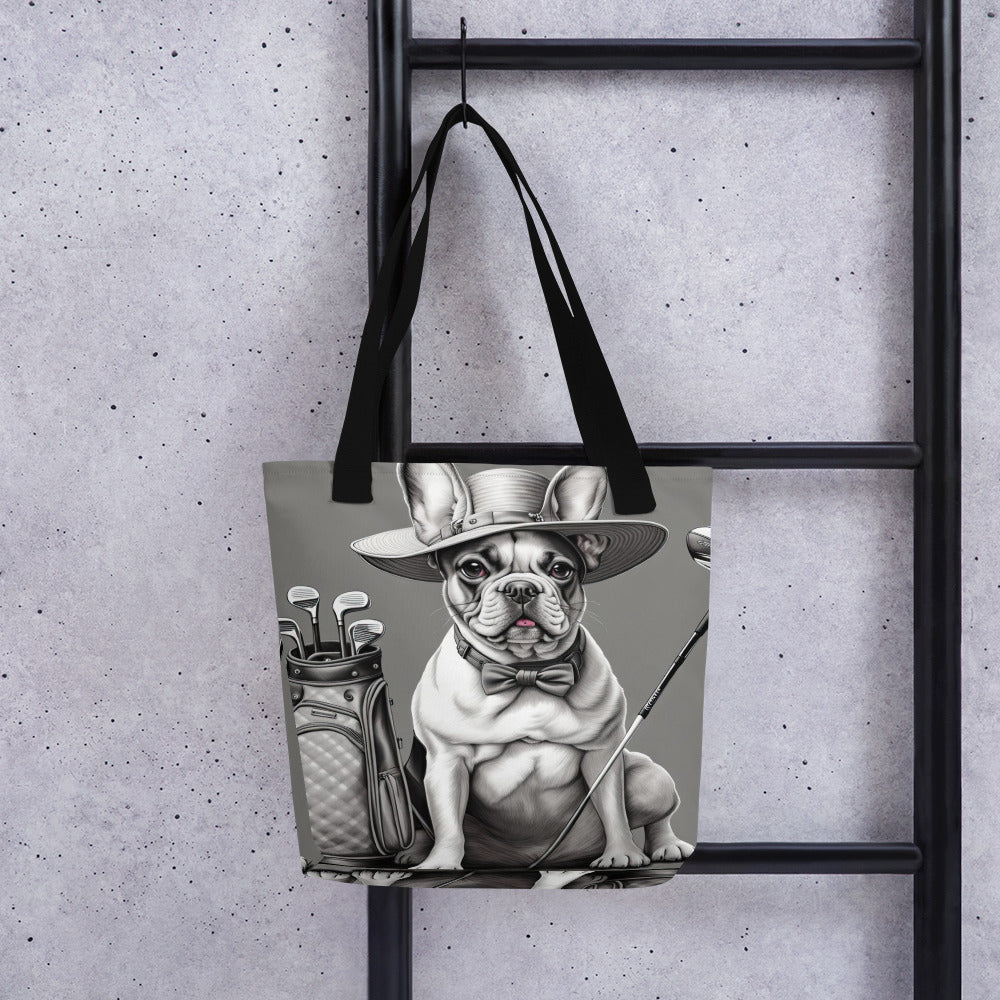 Tote bag-French Bulldog Golfer  V11