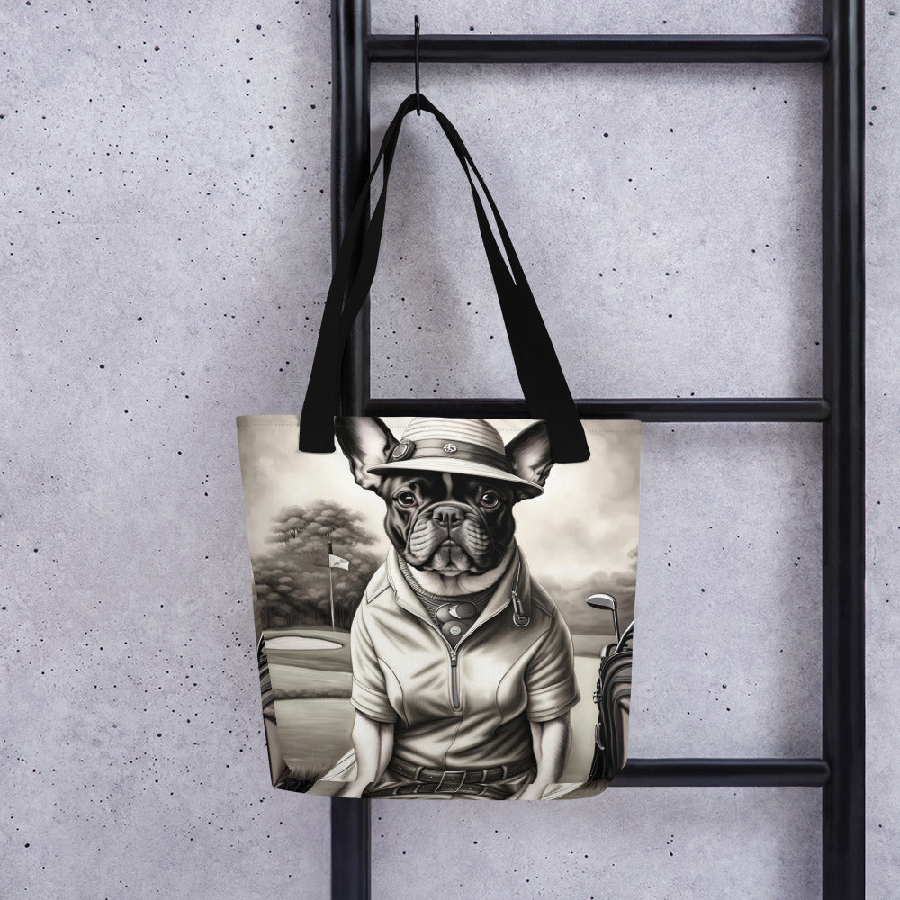 Tote bag-French Bulldog Golfer V16