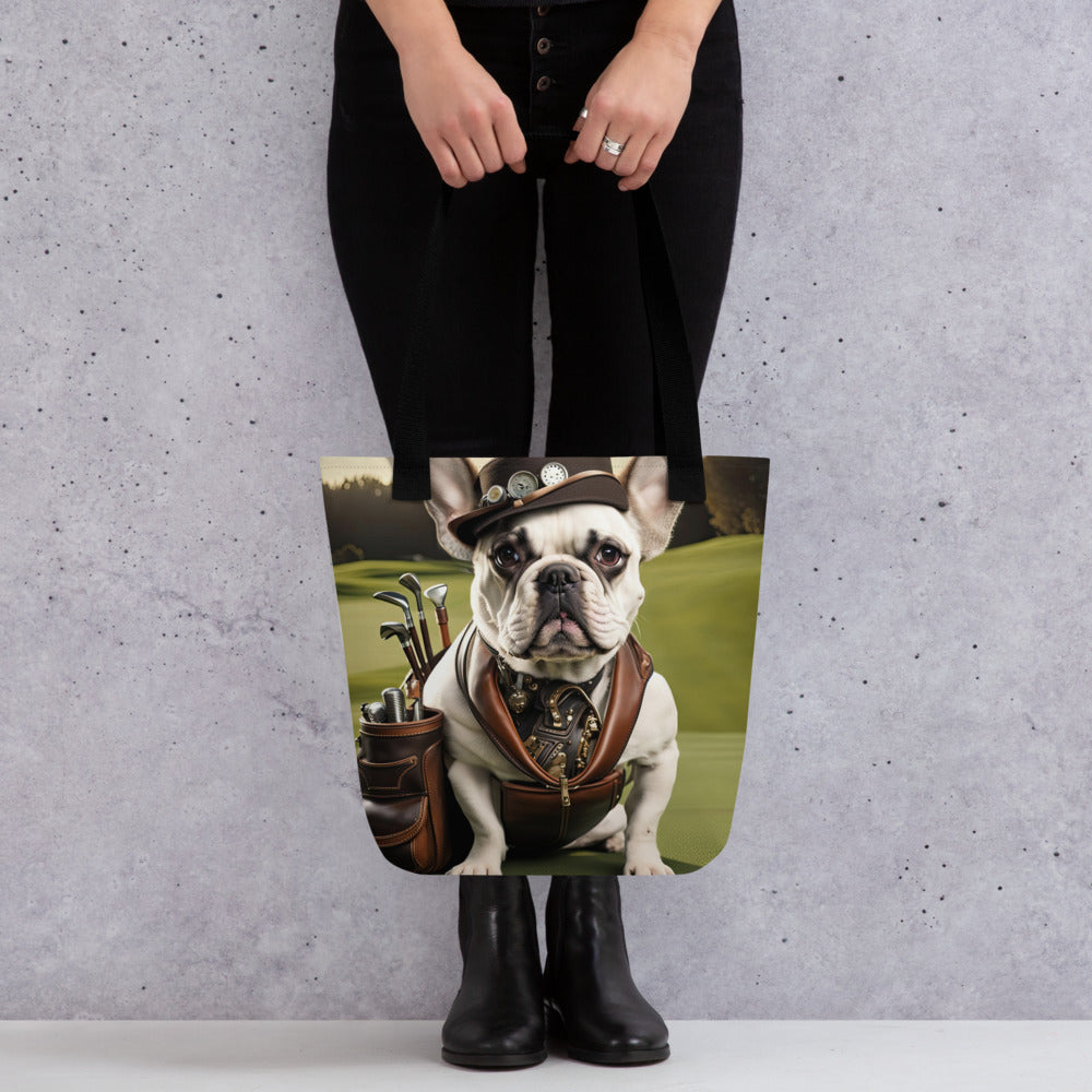 Tote bag-French Bulldog Golfer V17