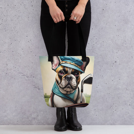 Tote bag-French Bulldog Golfer V18