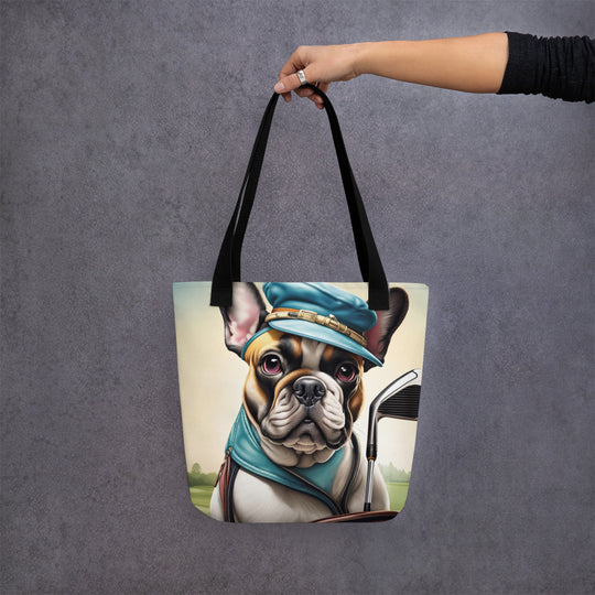 Tote bag-French Bulldog Golfer V18