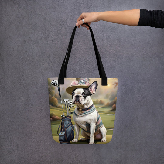 Tote bag-French Bulldog Golfer V20