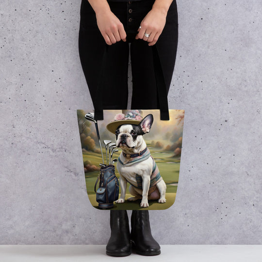 Tote bag-French Bulldog Golfer V20