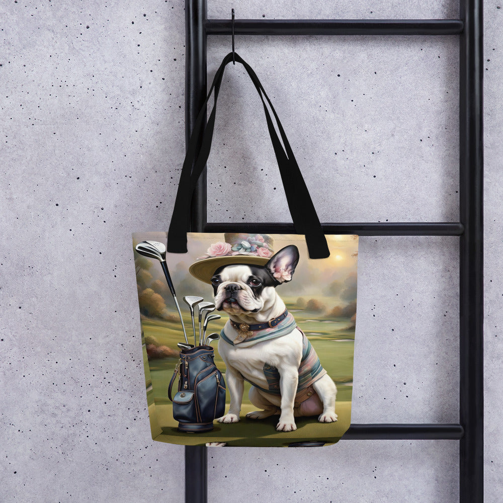 Tote bag-French Bulldog Golfer V20