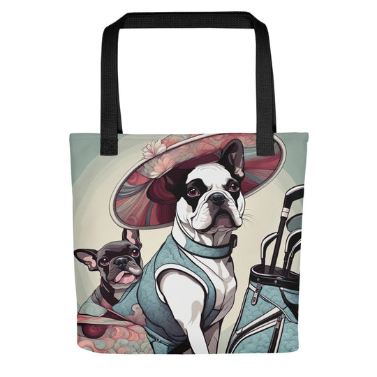 Tote bag-French Bulldog Golfer V21