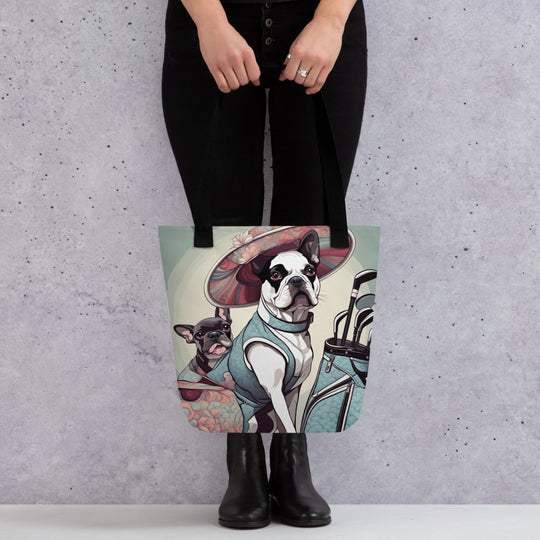 Tote bag-French Bulldog Golfer V21