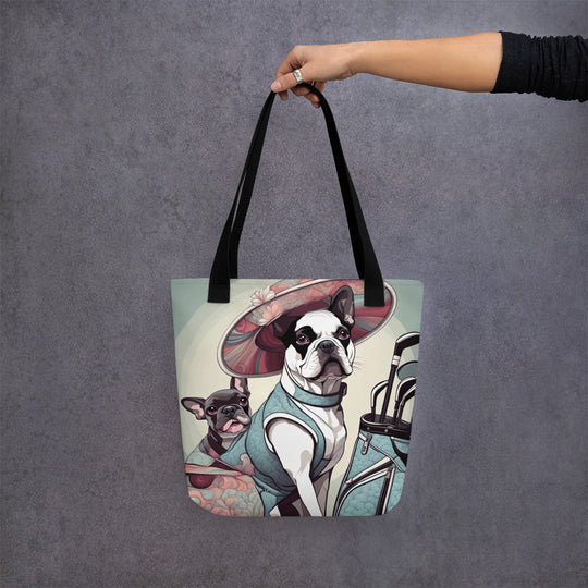 Tote bag-French Bulldog Golfer V21