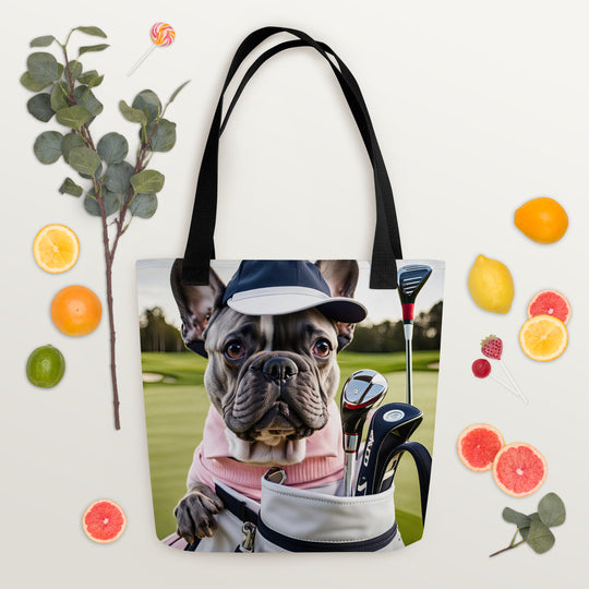 Tote bag-French Bulldog Golfer V22