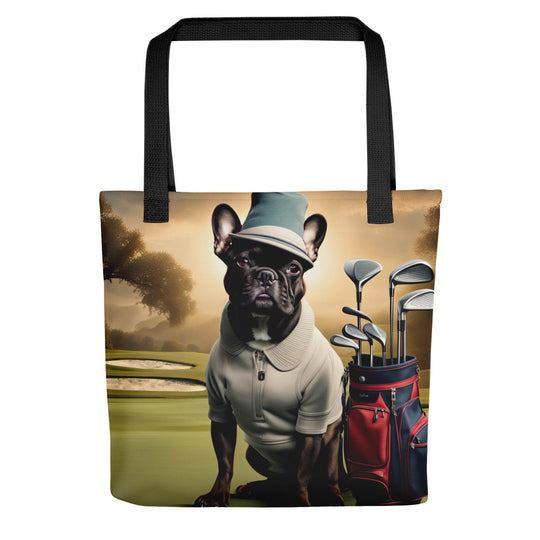 Tote bag-French Bulldog Golfer V28