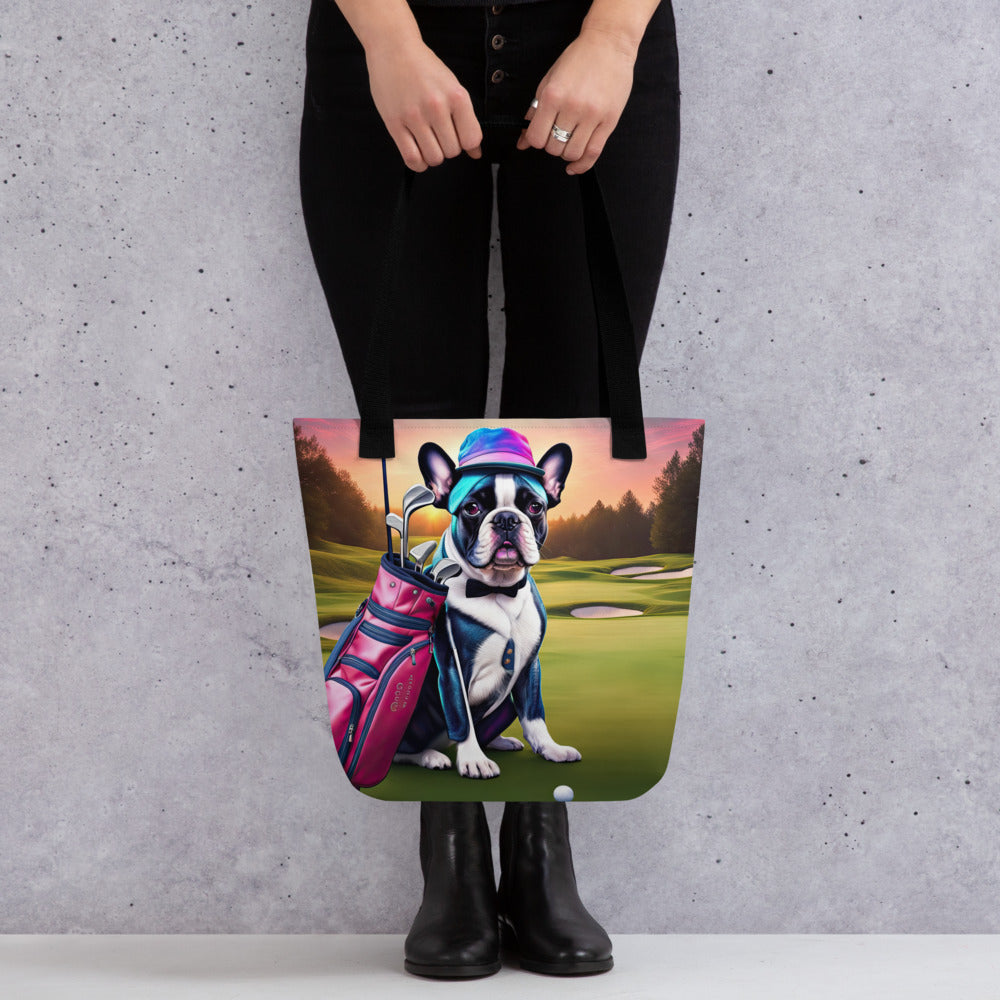 Tote bag-French Bulldog Golfer V29