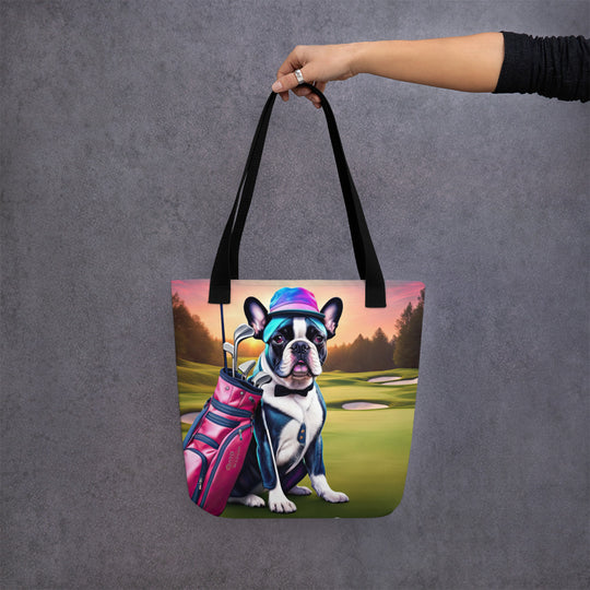 Tote bag-French Bulldog Golfer V29