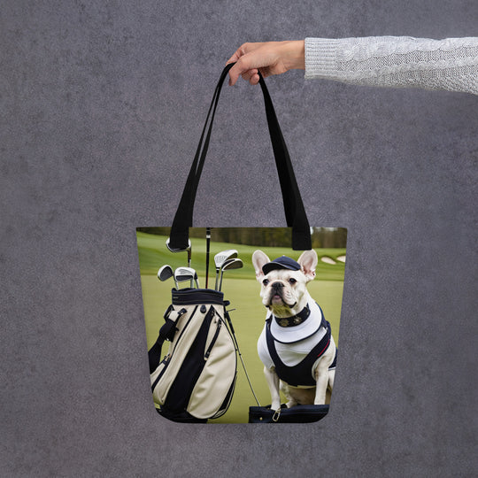 Tote bag-French Bulldog Golfer V30