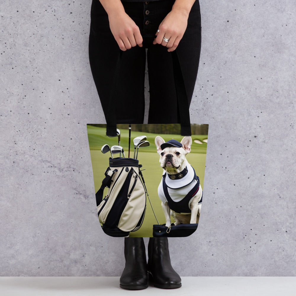 Tote bag-French Bulldog Golfer V30