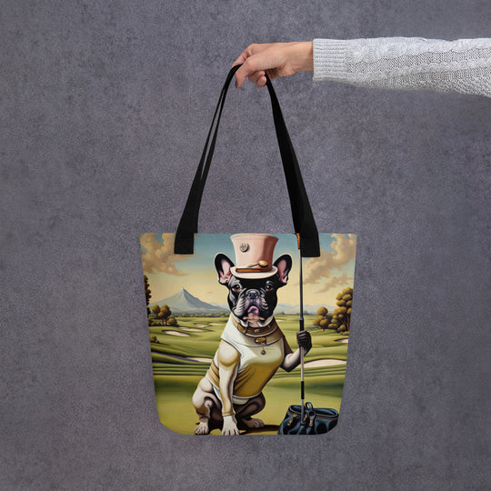 Tote bag-French Bulldog Golfer V31