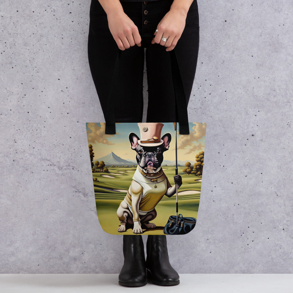 Tote bag-French Bulldog Golfer V31