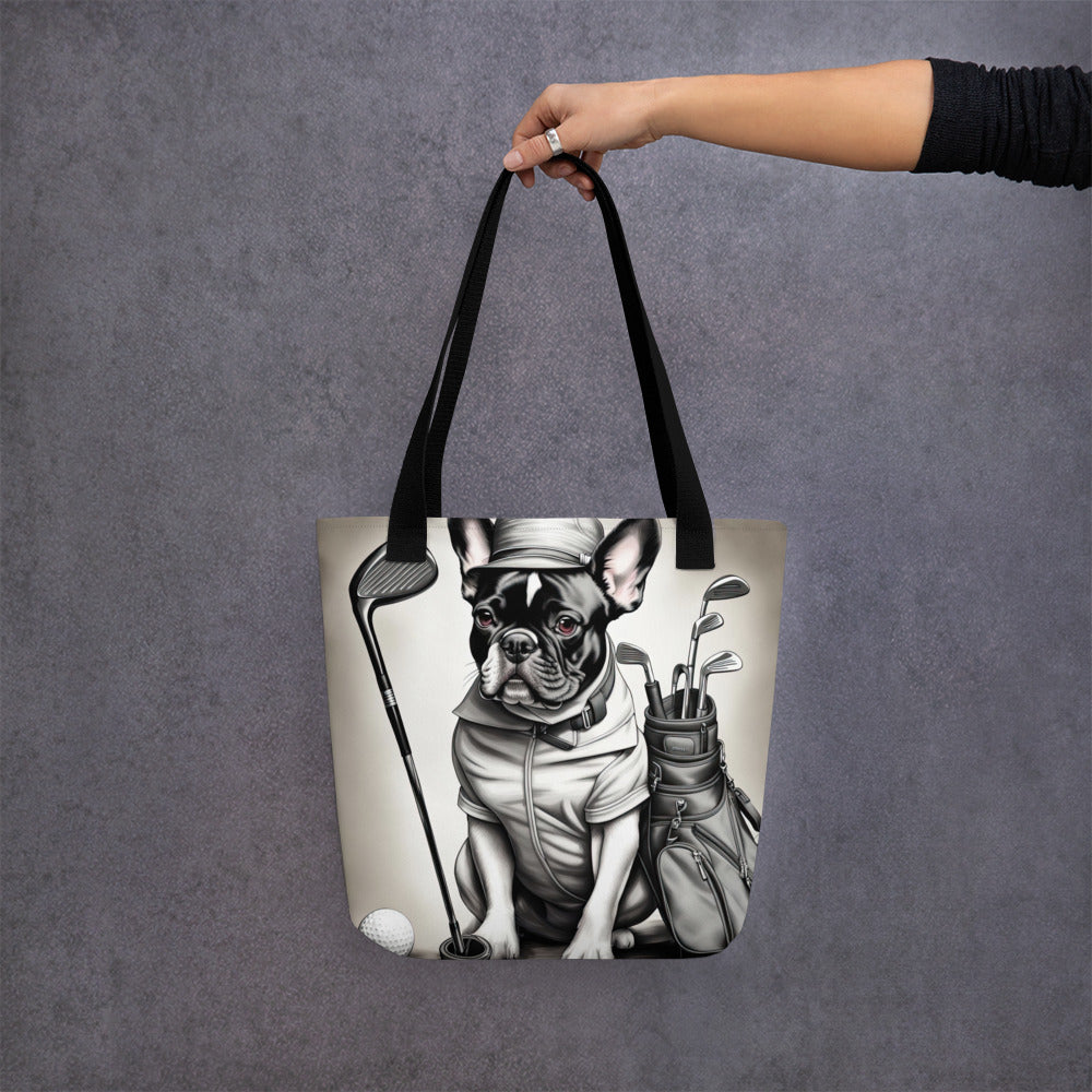 Tote bag-French Bulldog Golfer V32