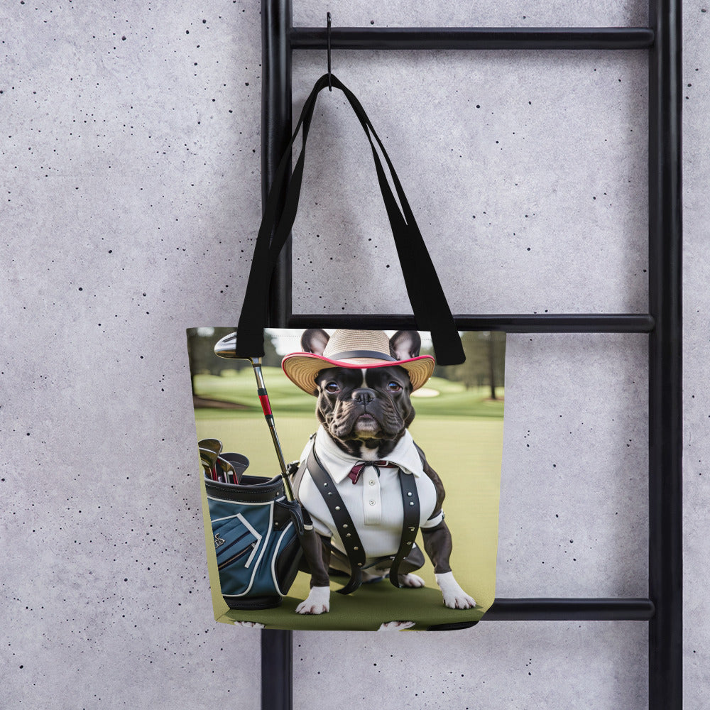 Tote bag-French Bulldog Golfer V34