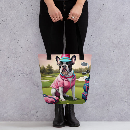 Tote bag-French Bulldog Golfer V35