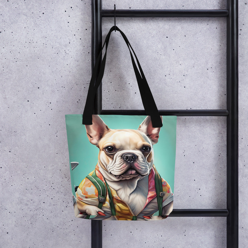 Tote bag-French Bulldog Golfer V37